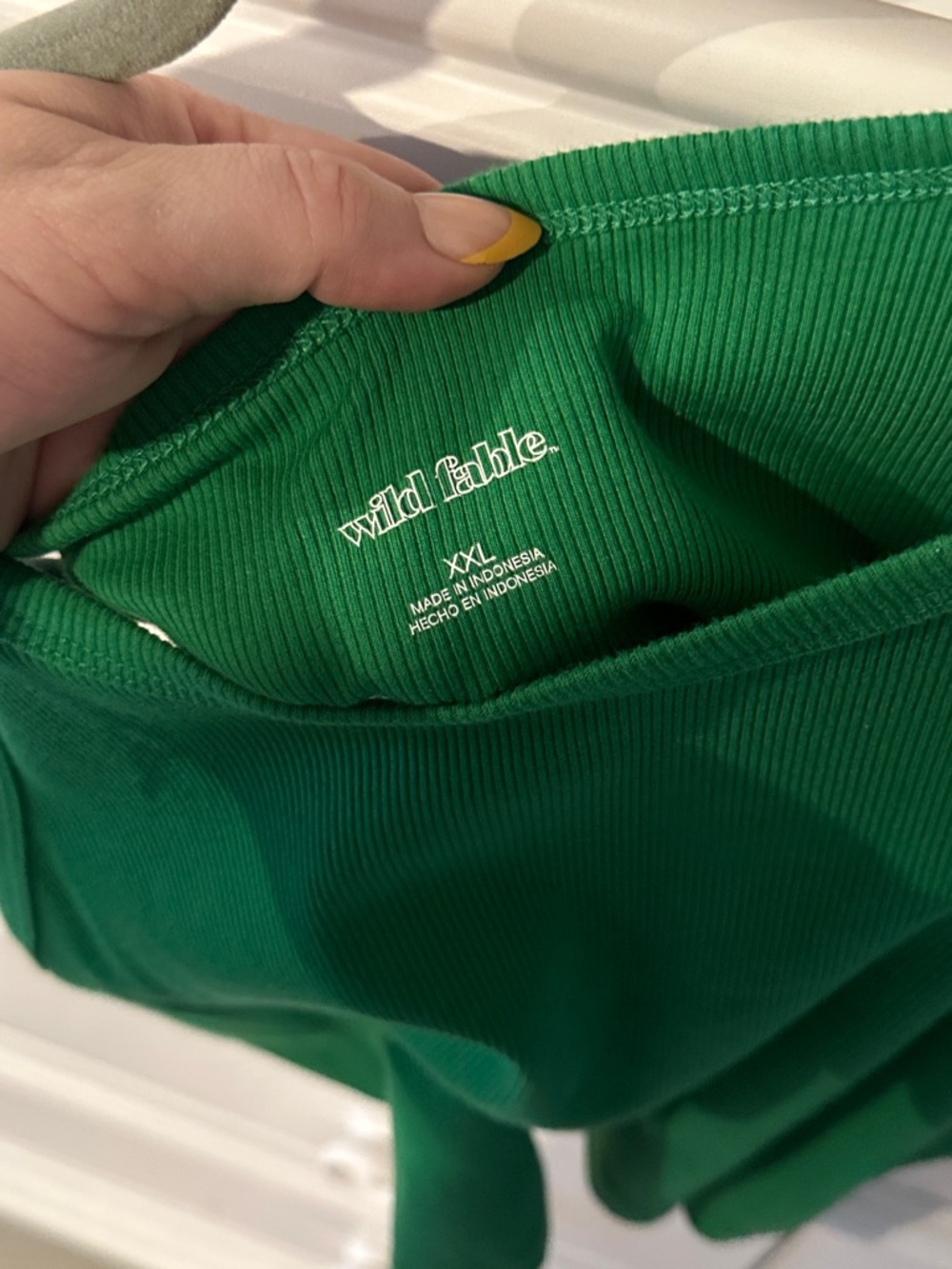wild fable Green Ribbed Cropped Tank - Picture 3 of 4